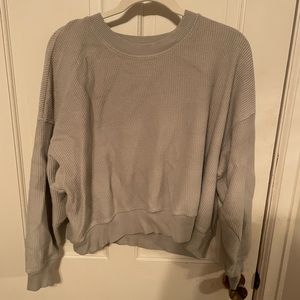 aerie Ribbed Cropped Crew